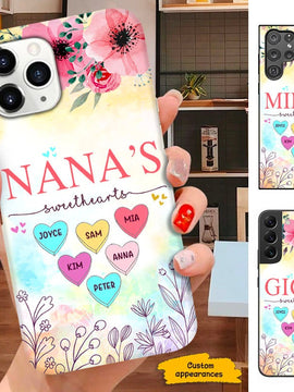 Flower Grandma Nana Mom Sweathearts Personalized Phone case SC30121