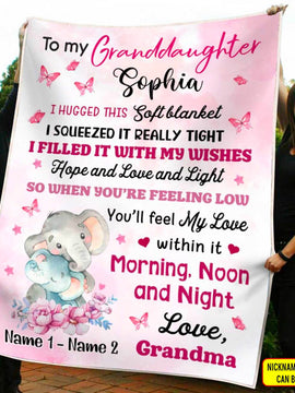 From Grandma To My Granddaughter Grandson Gift For Grandchildren Personalized Blanket SC281116