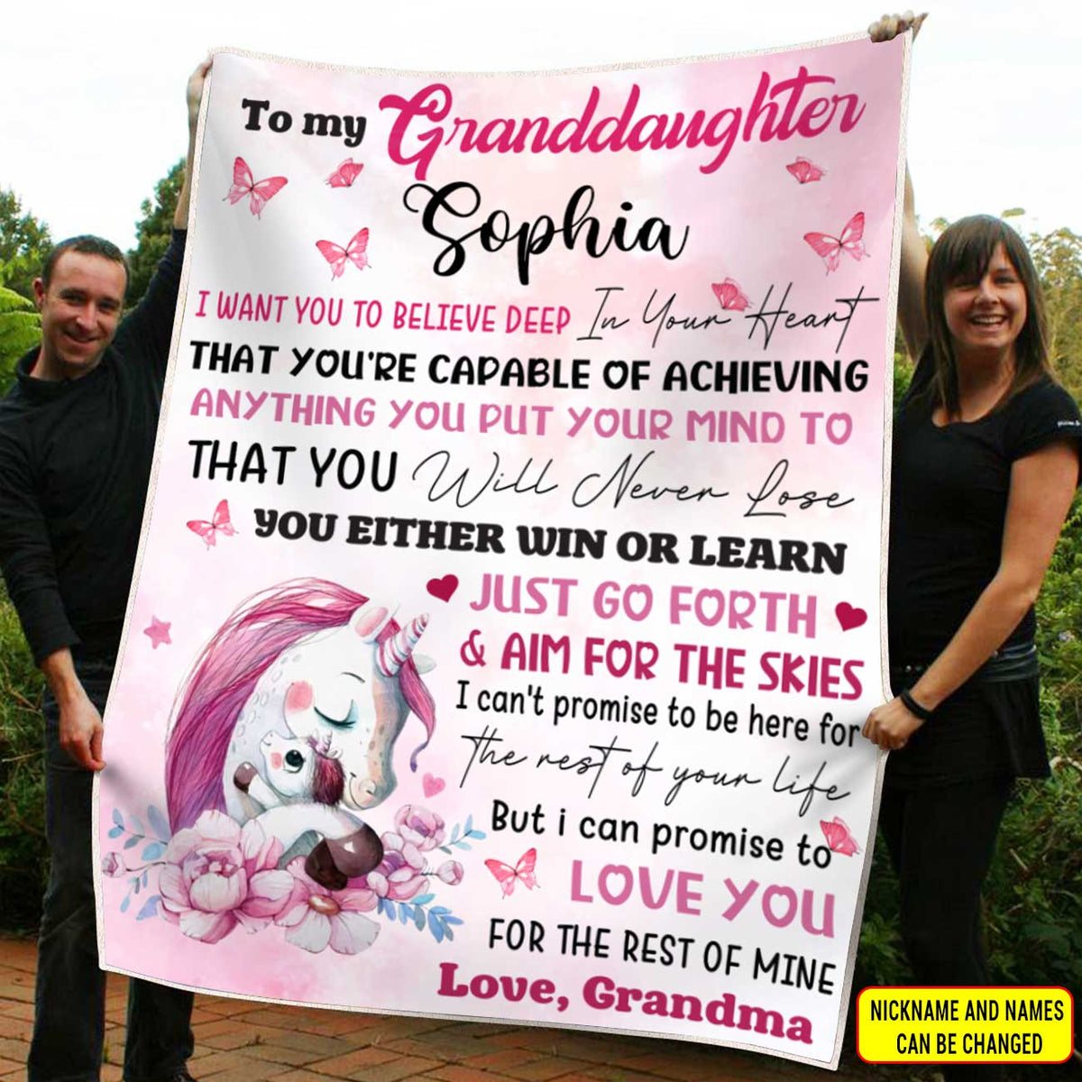 From Grandma To My Granddaughter Grandson Gift For Grandchildren Personalized Fleece Blanket Fleece Blanket Dreamship 