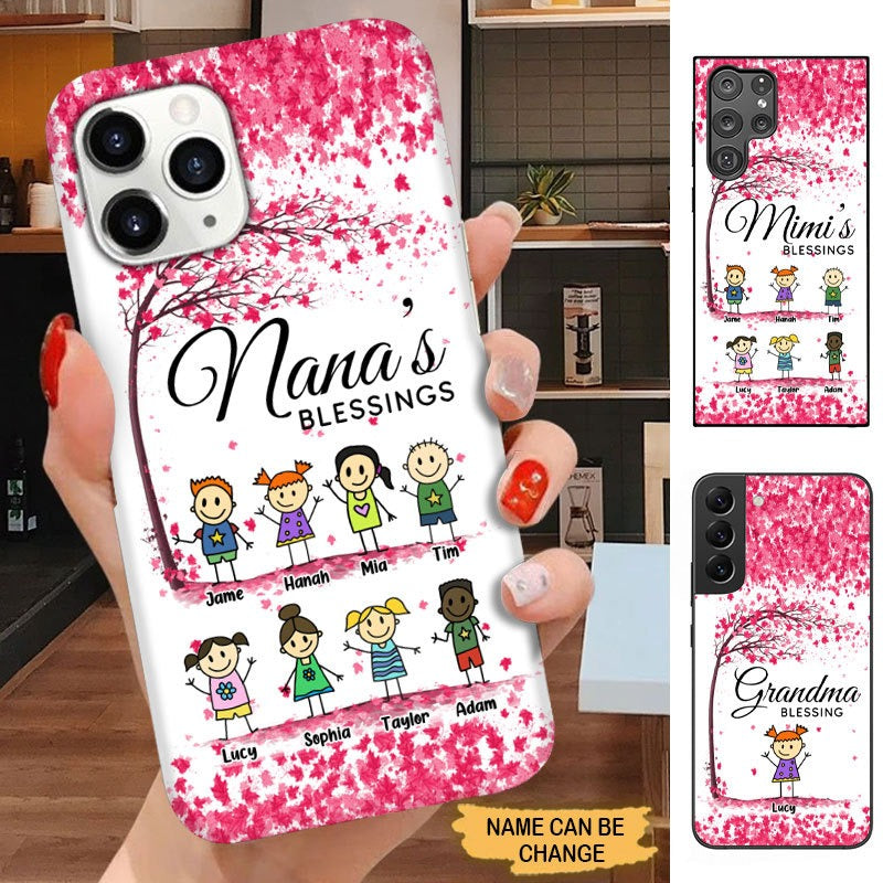 Funny Kids Nana's Blessings Grandma Personalized Phone case Phone case FUEL 
