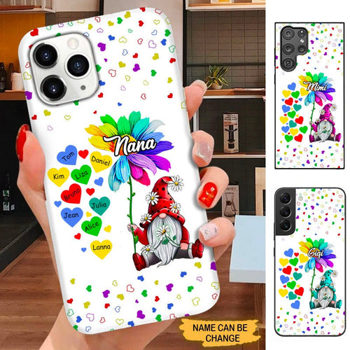 Gnome Flower Heart Nana Mimi Gigi Grandma Personalized Phone case SC15098 Phone case ShinyCustom Phone Case 