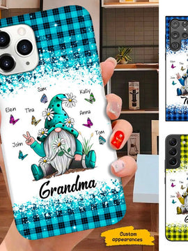 Gnome Grandma with Grandkids Nana Mommy Personalized Phone Case SC01116