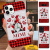 Gnome Grandma with Grandkids Nana Mommy Red Plaid Personalized Phone Case SC29101 Phone case ShinyCustom Phone Case 
