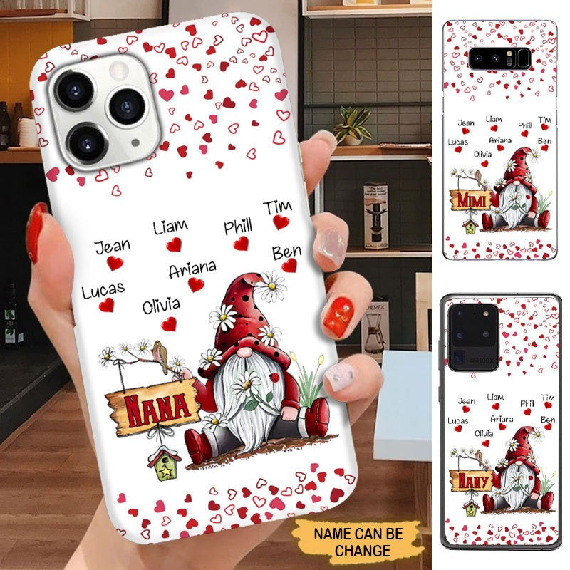 Gnome Heart Grandma with Grandkis Personalized Phone case Phone case FUEL 