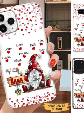 Gnome Heart Grandma with Grandkis Personalized Phone case