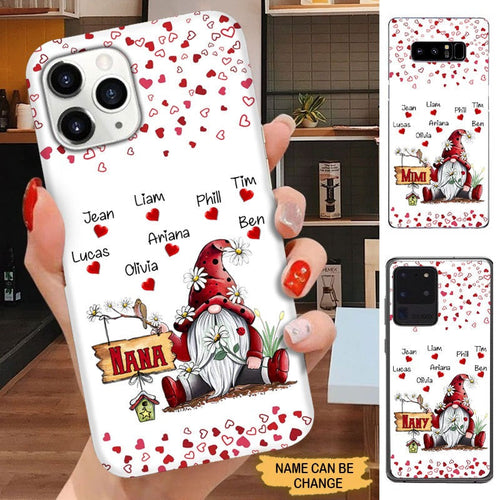 Gnome Heart Grandma with Grandkis Personalized Phone case Phone case FUEL 