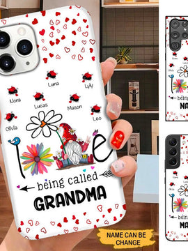 Gnome Lady Bugs LOVE Being Called Nana Grandma Mommy Personalized Phone Case SC2293