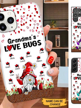 Gnome Ladybug Grandma Nana Mommy Love Bugs Personalized Phone case SC3097