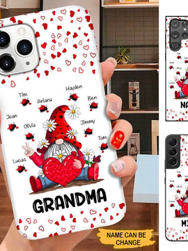 Gnome Ladybug Grandma Nana Mommy Personalized Phone case SC18103