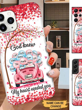 God knew My heart need You Grandma with Grandkids Personalized Phone case