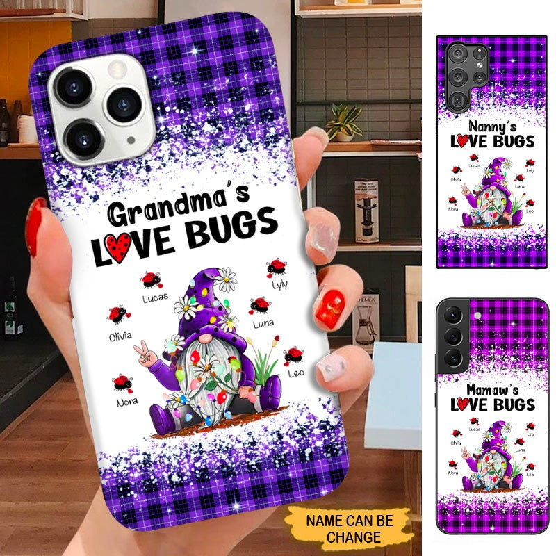 Grandma Love Bugs Lady Bug Nana Mommy Aunite Personalized Phone Case SC2496 Phone case ShinyCustom Phone Case 