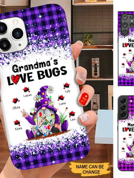 Grandma Love Bugs Lady Bug Nana Mommy Auntie Personalized Phone Case SC2496