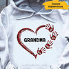 Grandma Mom Heart Hand Print Personalized Hoodie Shirt SC121103