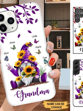 Grandma Sunflower Gnome Personalized Phone case