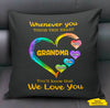 Grandma Whenever You Touch This Heart Personalized Pillow SC101110