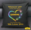 Grandma Whenever You Touch This Heart Personalized Pillow SC10119