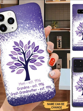 Grandma With Grandkids Tree Personalized Phone Case