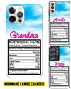 Grandma, mom, mother funny nutrition facts personalized phone case Phone case FUEL