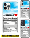 Grandma, mom, mother funny nutrition facts personalized phone case PHT-24NDH19NOV01 Phone case FUEL