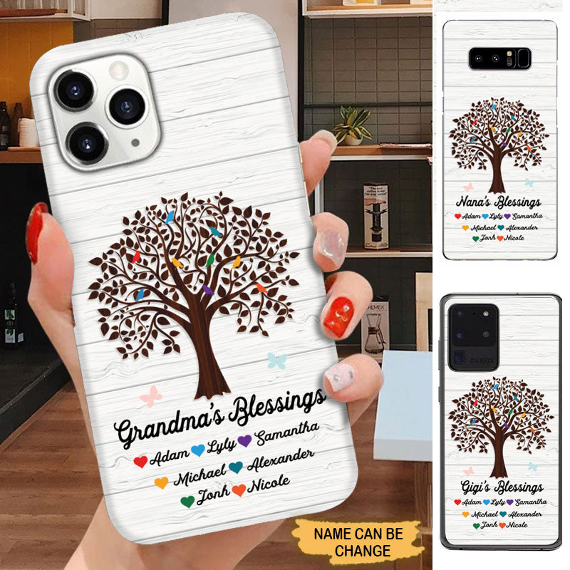 Grandma's Blessings Tree Personalized Grandma Phone Case Phone case FUEL 