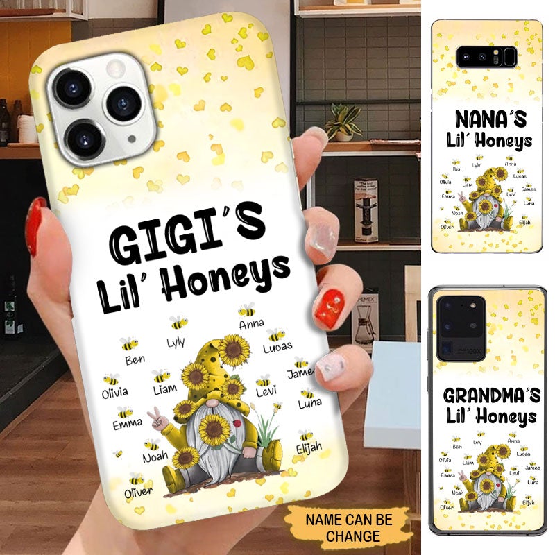 Grandma's Little Honeys Bee Personalized Grandma Phone Case Phone case FUEL 