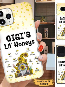 Grandma's Little Honeys Bee Personalized Grandma Phone Case