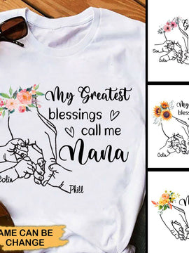 Grandma's little hands Personalized Shirt