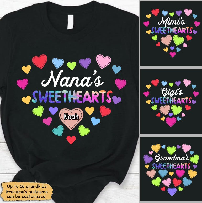 Grandma's sweathearts Personalized Shirt Apparel Gearment 