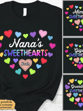 Grandma's sweathearts Personalized Shirt