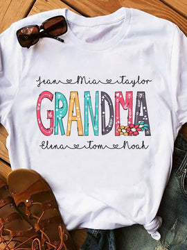 Grandma and Grandkids Personalized Hoodie Shirt