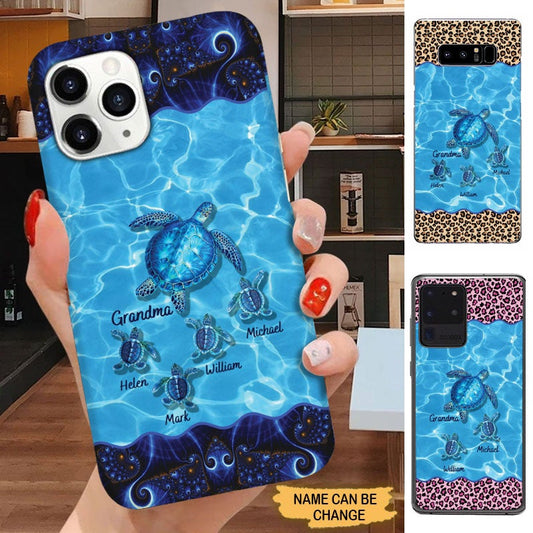 Grandma with Grandkids Turtle Personalized Phone case Phone case FUEL 