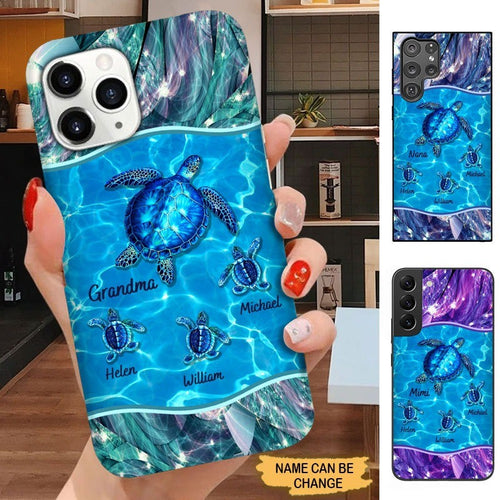 Grandma with Grandkids Turtle Personalized Phone case SC12710 Phone case FUEL 