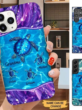 Grandma with Grandkids Turtle Personalized Phone case SC12711