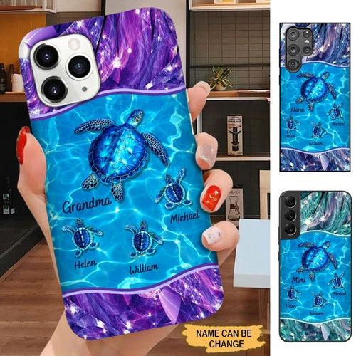 Grandma with Grandkids Turtle Personalized Phone case SC12711 Phone case FUEL 
