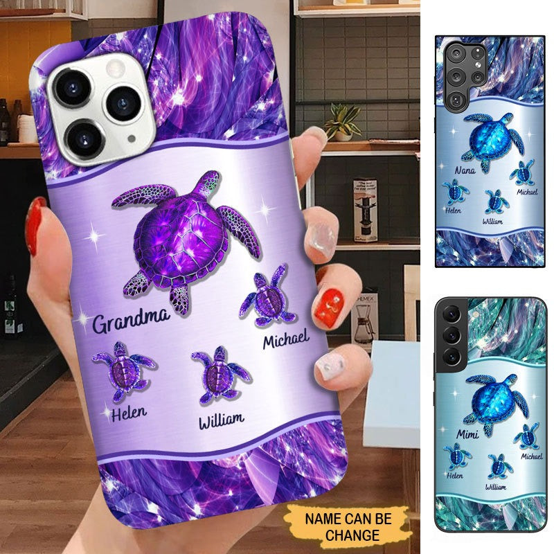 Grandma with Grandkids Turtle Personalized Phone case SC12713 Phone case FUEL 
