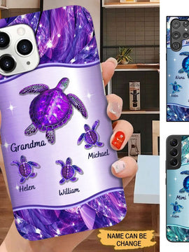 Grandma with Grandkids Turtle Personalized Phone case SC12713