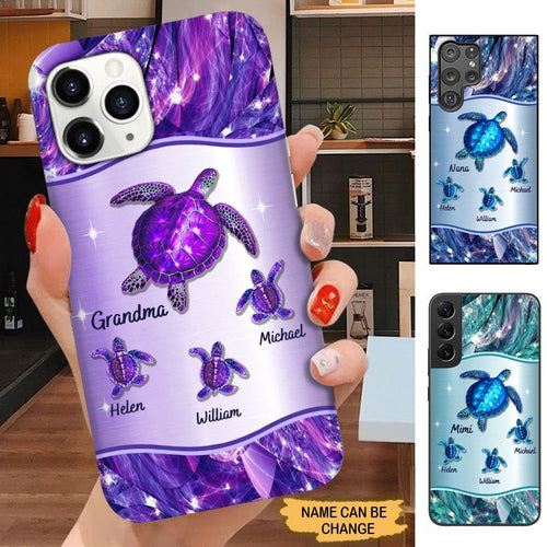 Grandma with Grandkids Turtle Personalized Phone case SC12713 Phone case FUEL 
