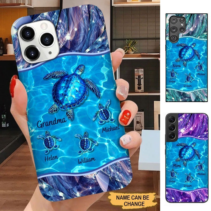 Grandma with Grandkids Turtle Personalized Phone case SC1279 Phone case FUEL 