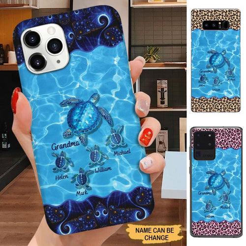 Grandma with Grandkids Turtle Personalized Phone case Phone case FUEL 