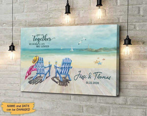 And So Together We Build A Life We Love Couple Husband Wife Love Canvas Wall Art Print hp-15hl001 Dreamship 