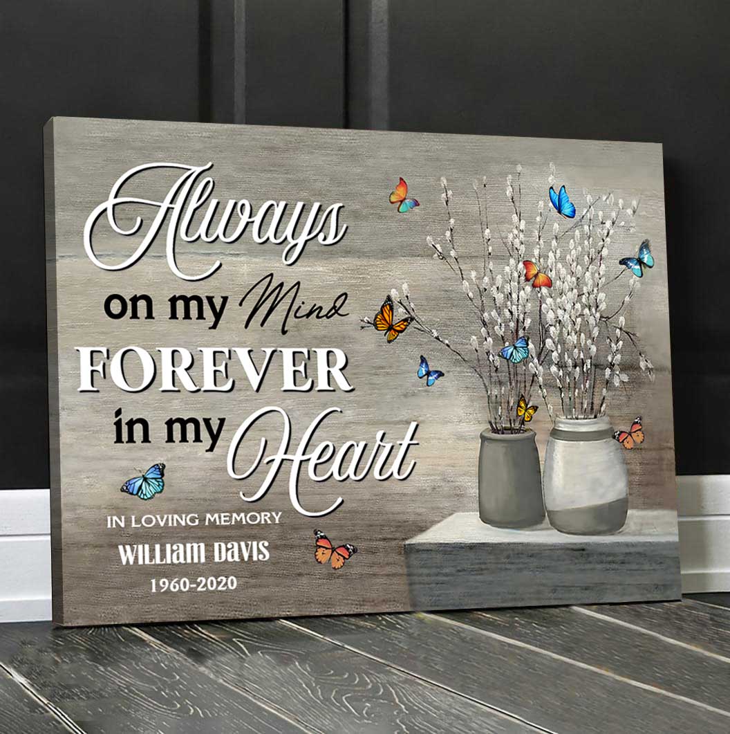 Memorial Gift Canvas Butterflies HP-15HL030 Canvas Dreamship 12x8in 