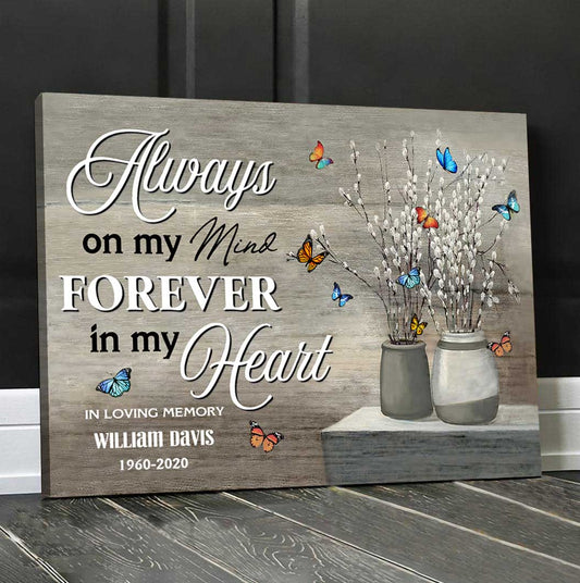 Memorial Gift Canvas Butterflies HP-15HL030 Canvas Dreamship 12x8in 