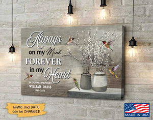 Personalized Memorial Gift wall art canvas v2 Butterfly Dreamship 