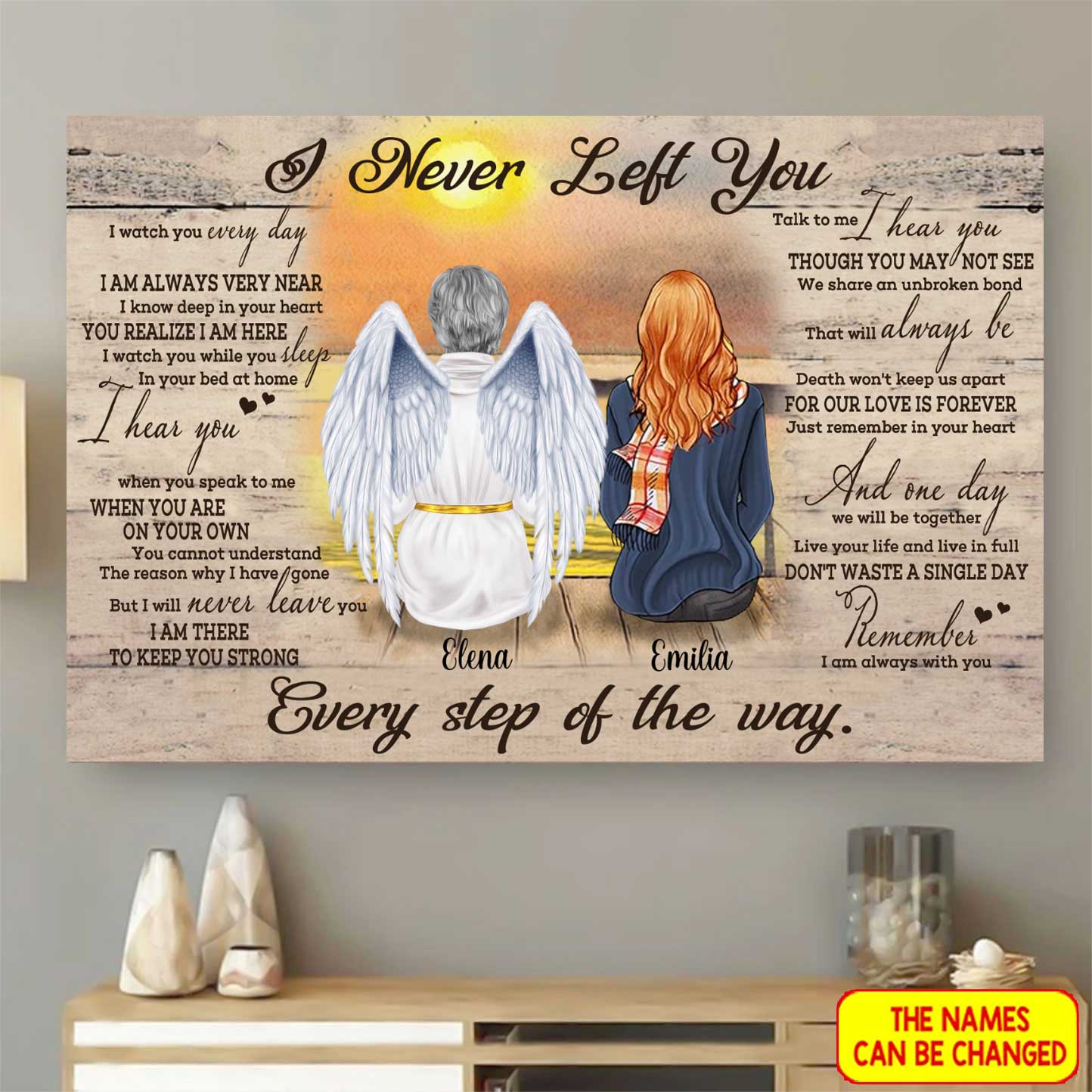 I Never Left You Personalized Memorial Gift wall art Canvas Canvas Dreamship 