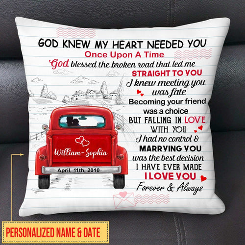 Customized God knew my heart needed you Canvas Pillow PM25JUN21CT1 Dreamship 