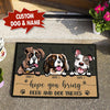 Hope You Bring Beer and Dog Treat Personalized Doormat Area Rug Templaran.com - Best Fashion Online Shopping Store