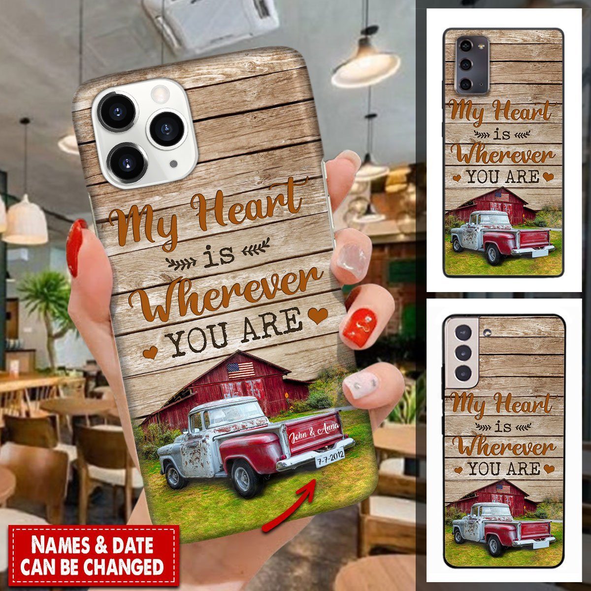Customized My Heart Is Wherever You Are Phone Case HTT25JUN21TP1 Phonecase FUEL 