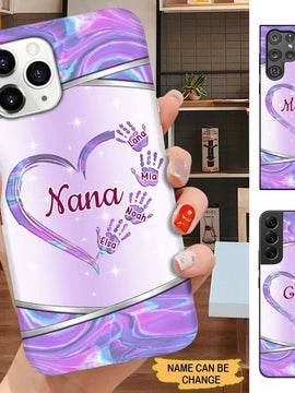 Hands Hearts Grandma with Grandkids Personalized Phone case SC2161