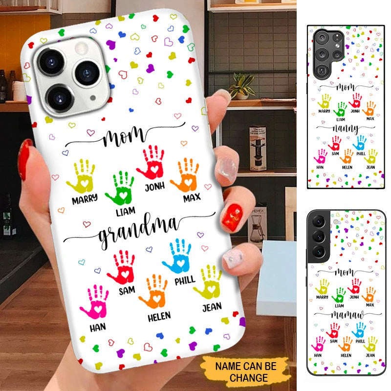 Handprint Mom Grandma Nana Personalized Phone cas SC2297 Phone case ShinyCustom Phone Case 