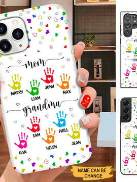 Handprint Mom Grandma Nana Personalized Phone cas SC2297